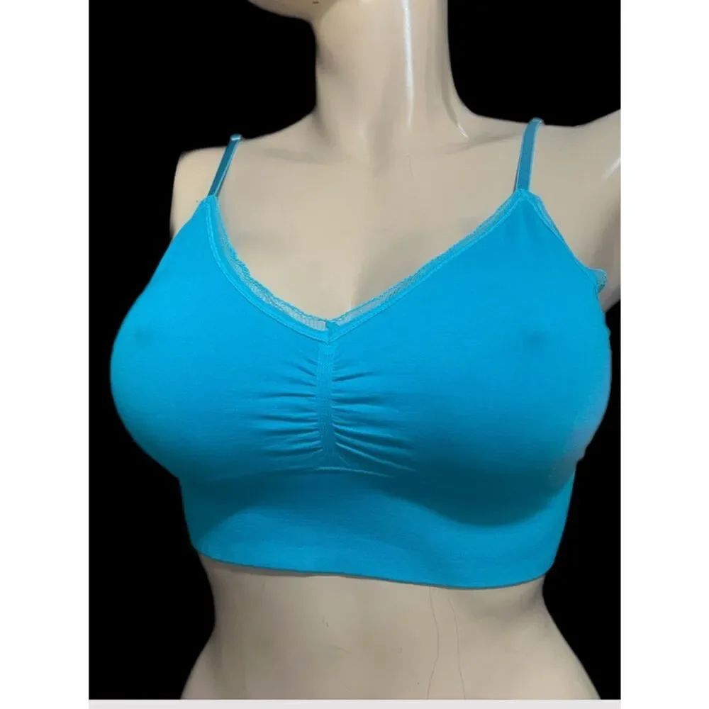 Victoria’s Secret Discontinued The Lounge unlined long bralette bra Teal Xlarge